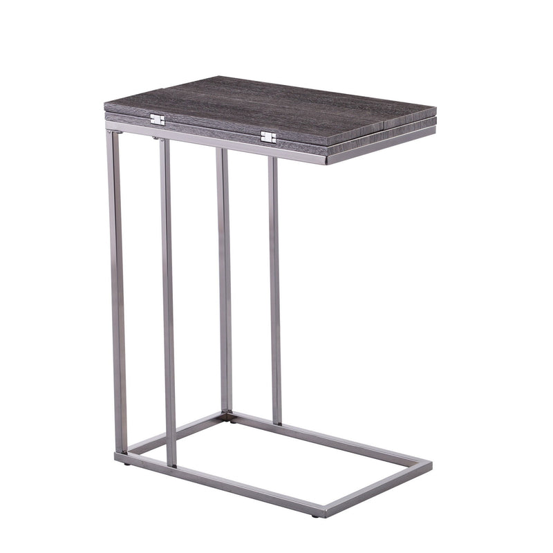 Exp able Rectangular End Table - Silver