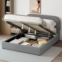 Load image into Gallery viewer, Upholstered Platform Bed With Hydraulic Storage System
