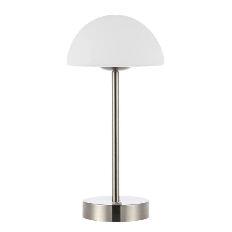 USB Table Lamp With Dome Shade - Nickel
