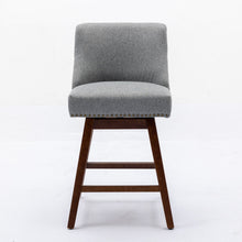 Load image into Gallery viewer, Counter Height Swivel Barstools, 26'' H Seat Height Upholstered Bar Stools (Set of 2), Fabric
