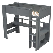 Load image into Gallery viewer, Gaming Loft Bed With Desk, Multi Storage Shelves, LED And Charging Station
