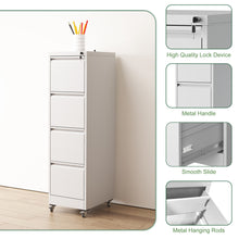 Load image into Gallery viewer, Drawer Metal Locking Vertical File Cabinet With Wheels Heavy Duty Lockable Storage
