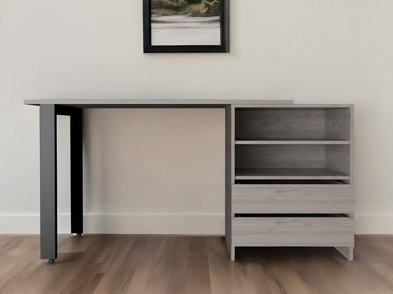 58" Computer Desk - Light Gray