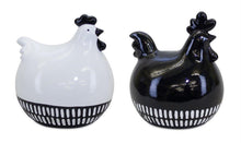 Load image into Gallery viewer, Chicken Figurines (Set of 2) - Black / White

