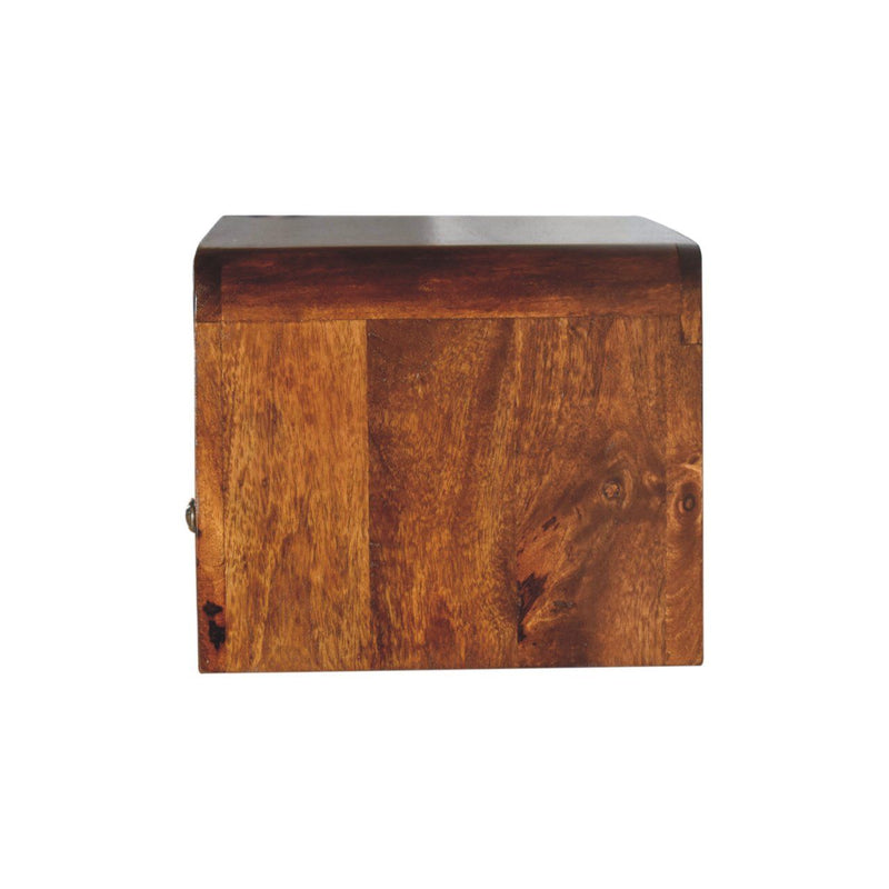 18" Solid Wood One Drawer Floating Nightstand - Chestnut
