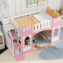 Load image into Gallery viewer, Loft Bed With Storage Staircase And Windows
