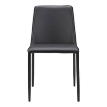 Load image into Gallery viewer, Upholstered Faux Leather Dining Side Chairs Without Arms (Set of 2) - Black
