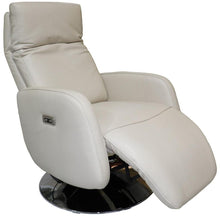 Load image into Gallery viewer, Tufted Genuine Leather Power Swivel Recliner (730557) - Sand
