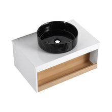 Load image into Gallery viewer, Floating Bathroom Vanity With Vessel Sink With Open Shelf Storage

