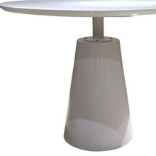 Load image into Gallery viewer, 42" Wood And Metal Pedestal Base Round Top Dining Table - White
