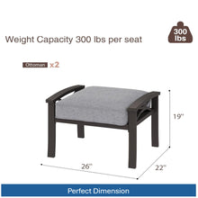 Load image into Gallery viewer, Modern All-Weather Ottomans With Cushions (Set of 2)
