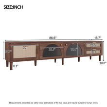 Load image into Gallery viewer, TV Stand For TVs Up To 90", Media Console With App Controlled LED Lights, 2 Drawers &amp; Door Storage - Dark Brown

