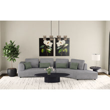 Load image into Gallery viewer, Lincoln - Upholstered Curved Sectional Sofa With Pillow Back Cushions - Gray
