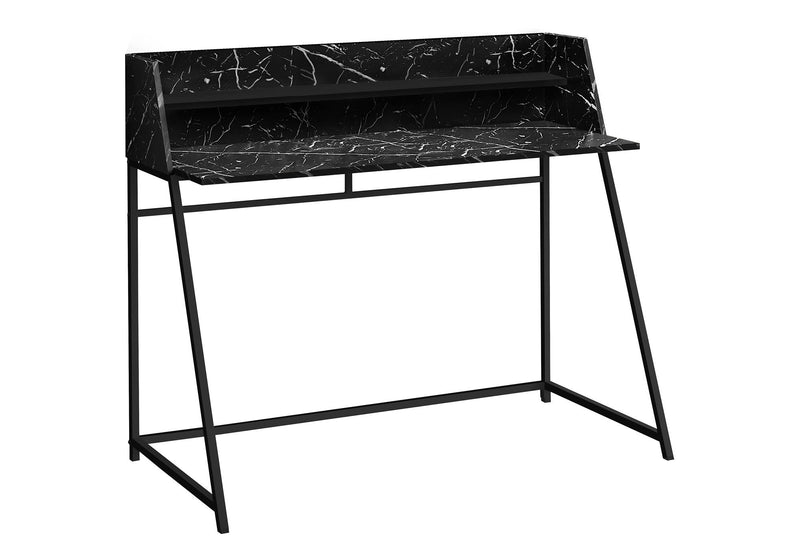 47" Wood And Metal Sled Computer Desk - Black And White