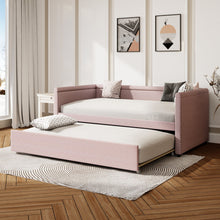Load image into Gallery viewer, Modern Style Upholstered Daybed With Trundle For Guest Room, Small Bedroom
