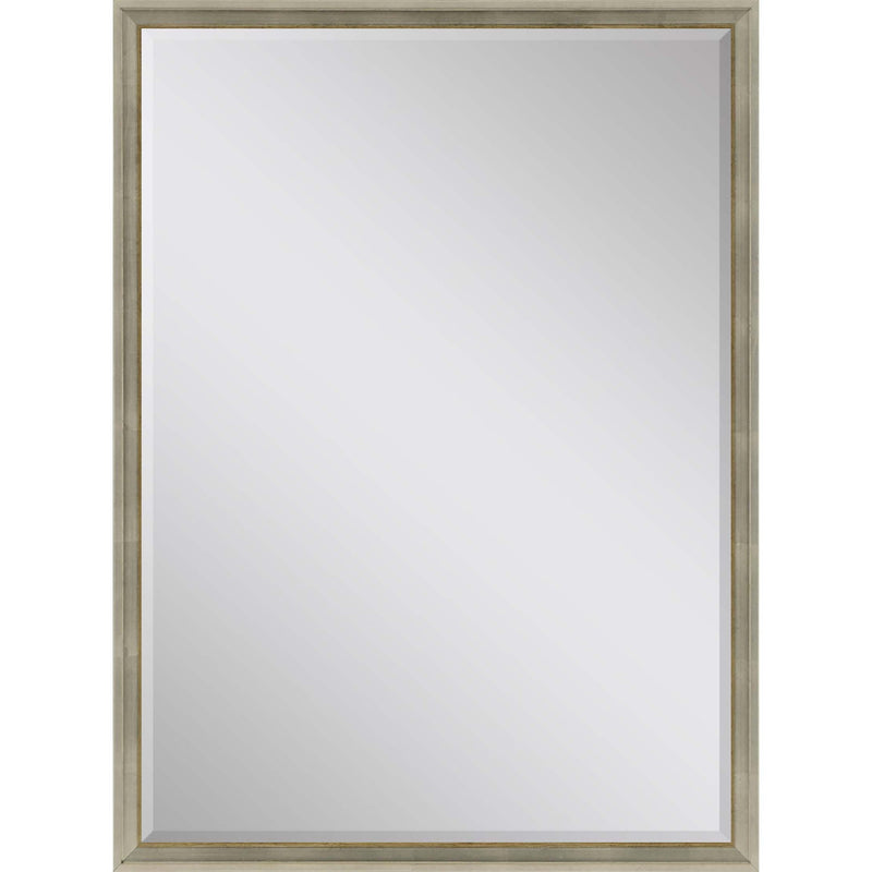 38'' Wood Accent Mirror - Silver