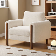 Load image into Gallery viewer, Oversized Accent Chair With Curved Armrests
