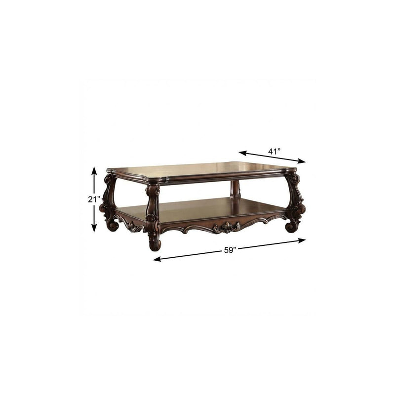 Manufactured Wood Coffee Table With Storage - Cherry Oak