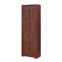 Load image into Gallery viewer, Tall Storage Cabinet With 8 Doors And 4 Shelves, Wall Storage Cabinet For Living Room, Kitchen, Office, Bedroom, Bathroom
