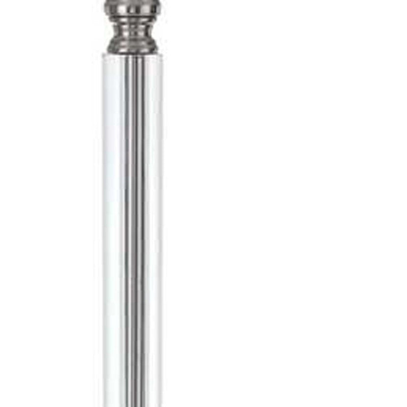 60" Traditional Shaped Floor Lamp With White Square Shade - Nickel