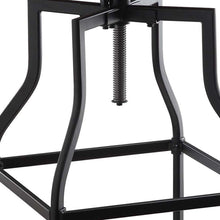 Load image into Gallery viewer, Steel Swivel Backless Adjustable Height Bar Chair - Chestnut / Black
