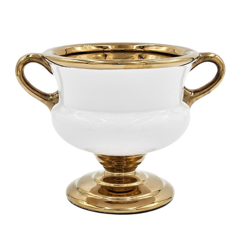 Amphora Urn - White / Gold