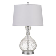Load image into Gallery viewer, Metal Round Table Lamp With Shade - Clear White
