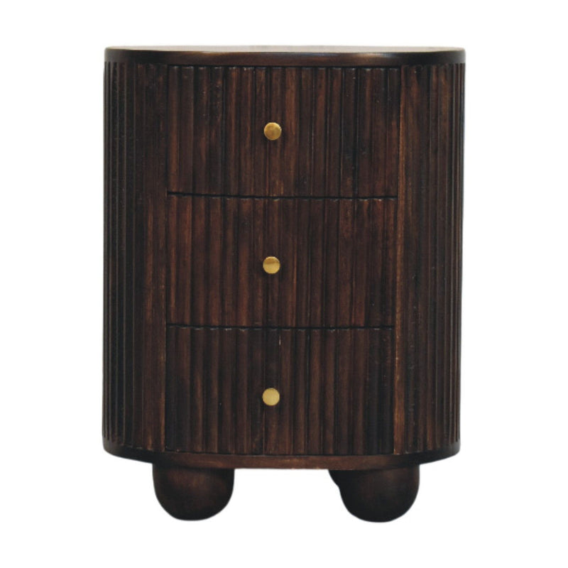 22" Wood 2 Drawer Nightstand - Brown
