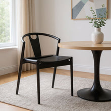 Load image into Gallery viewer, Solid Wood Open Back Dining Side Chair - Black
