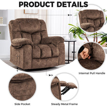 Load image into Gallery viewer, Swivel And Rocking Recliner Chair With Massage And Heating
