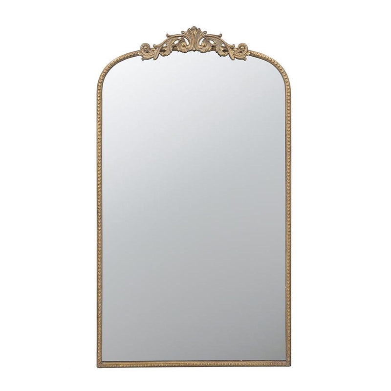 42" Arch Iron Framed Accent Mirror - Gold
