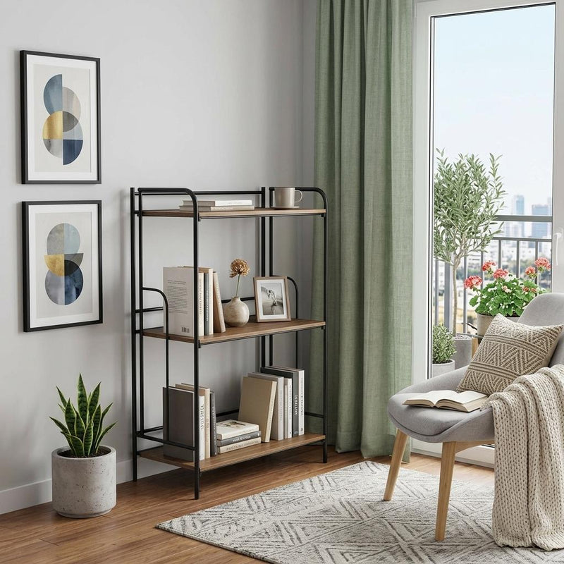 Three Tier Etagere Bookcase (738648) - Brown