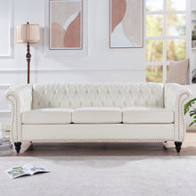 Load image into Gallery viewer, Rolled Arm Chesterfield 3 Seater Sofa

