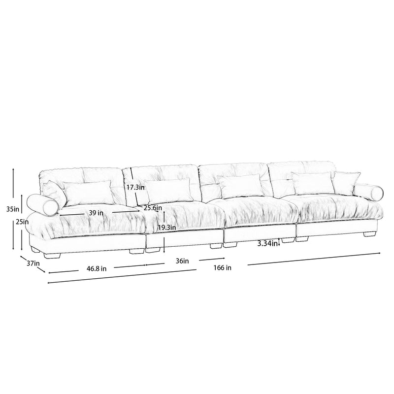 Super Comfort Oversized Modular Sectional Sofa