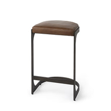 Load image into Gallery viewer, Medium Iron Backless Bar Chair - Brown / Black
