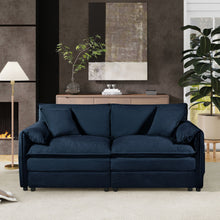 Load image into Gallery viewer, Modern Oversized Chenille Loveseat Sofa With Deep Seat And Diy Combination
