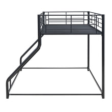 Load image into Gallery viewer, Metal Floor Bunk Bed, Twin XL over Queen, Black
