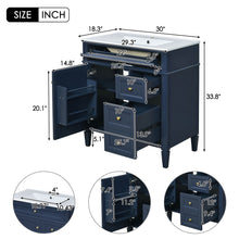Load image into Gallery viewer, Bathroom Vanity With Top Sink, 2 Drawers &amp; Tip Out Drawer
