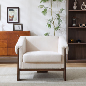 Sierra - Vintage Modern Accent Chair With Deep Cushions And Wide Armrests