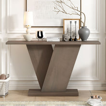 Load image into Gallery viewer, Console Table With V Shape Base, Sculptural Entryway Accent
