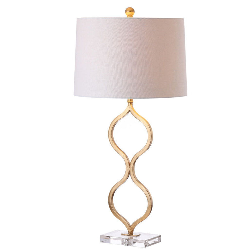 Novelty Table Lamp LED With Drum Shade - Gold