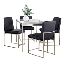 Load image into Gallery viewer, Fuji - High Back Contemporary Dining Set, Glass 5 Piece
