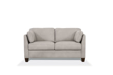 Load image into Gallery viewer, Leather Loveseat - Dusty White / Brown
