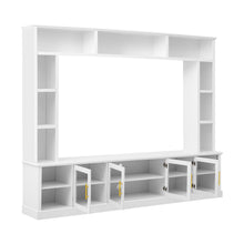 Load image into Gallery viewer, All-In-One Entertainment Center With Bookshelves &amp; Tempered Glass Doors, TV Console Unit For Living Room
