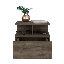Load image into Gallery viewer, 12" One Drawer Faux Wood Nightstand - Brown
