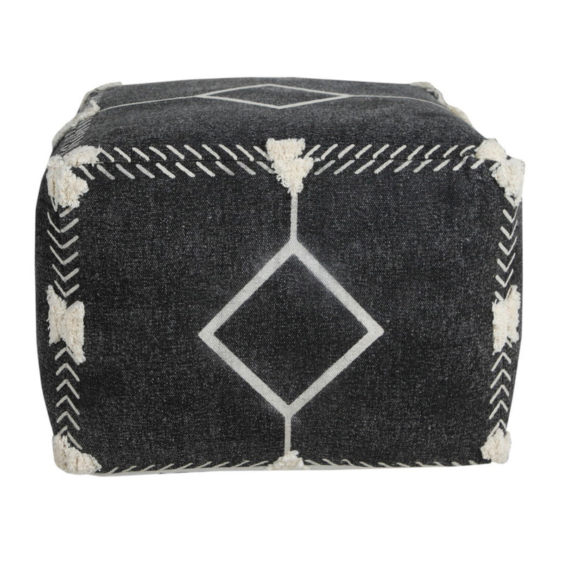 Ottoman Cotton 18" - Black