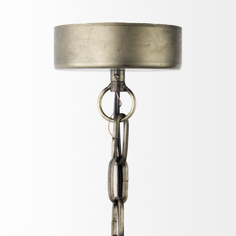 Metal Dome Hanging Light - Distressed Bronze