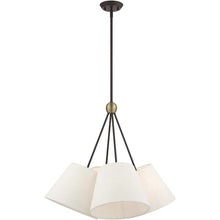 Load image into Gallery viewer, 26" Four Light Dimmable Chandelier With Shades - Bronze
