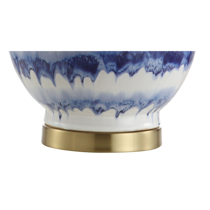 31" Novelty Table Lamp With Globe Shade - Blue