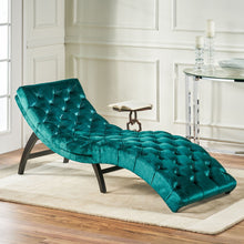 Load image into Gallery viewer, Elegant Tufted Chaise Lounge With Curved Design
